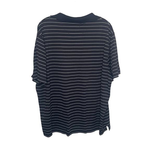 Amazon Essentials Mens Shirt Size XL Black Striped Pullover Polo Casual - Picture 2 of 10